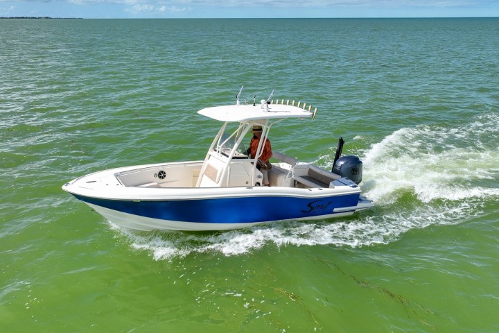 a small boat in a body of water