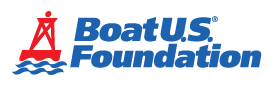 BoatUS Foundation logo with red buoy and blue waves.